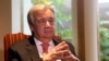 Sekjen PBB Antonio Guterres dalam wawancara dengan The Associated Press, di Lahore, Pakistan, 18 Februari 2020. 