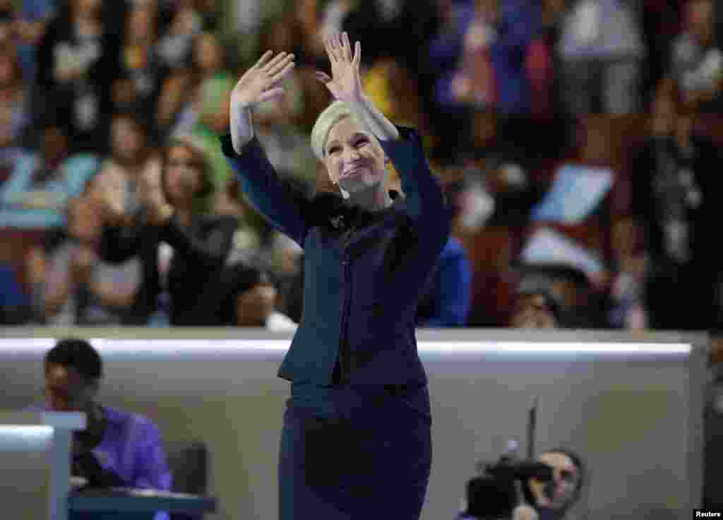 La président du planning familial Cecile Richards lors du deuxième jour de la convention nationale démocrate à Philadelphie, Pennsylvanie, le 26 juillet 2016.