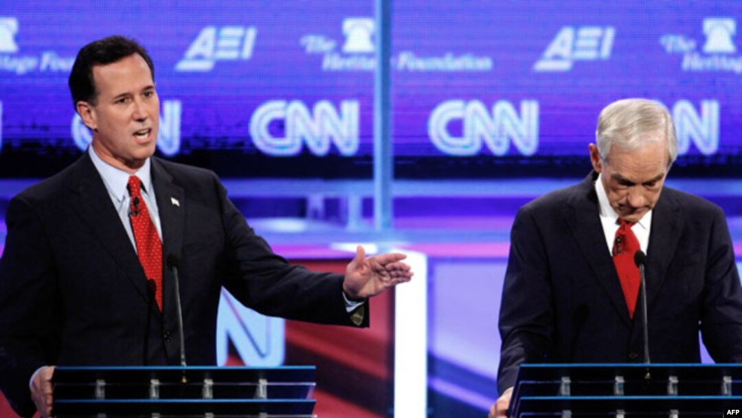 Chapdan Rik Santorum va Ron Pol