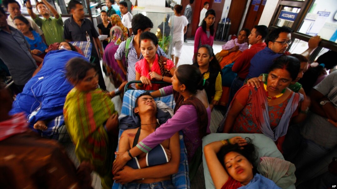Korban banjir di Nepal