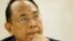 FILE - United Nations Special Rapporteur on the occupied Palestinian territories Makarim Wibisono pauses before his statement to the Human Rights Council at the European headquarters of the U.N. in Geneva March 23, 2015.