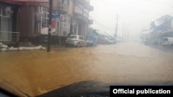 Pamje nga përmbytjet e muajit janar 2023 në disa qytete të Kosovës