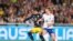 FILE - Colombia's forward #09 Mayra Ramirez and England's midfielder #04 Keira Walsh fight for the ball during the Australia and New Zealand 2023 Women's World Cup quarter-final match Sydney on August 12, 2023.