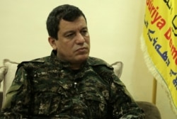 Mazloum Kobane, SDF commander in chief is pictured during an interview with Reuters in Ain Issa, Syria, Dec. 13, 2018.