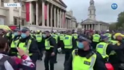 Londra'da Karantina Karşıtlarına Polis Müdahalesi