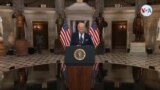 Biden vuelve a criticar a Trump en el aniversario del asalto al Capitolio