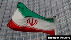 پرچم جمهوری اسلامی ایران در مقر آژانس بین‌المللی انرژی اتمی در وین