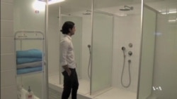 Space-Age Shower Saves Water, Money