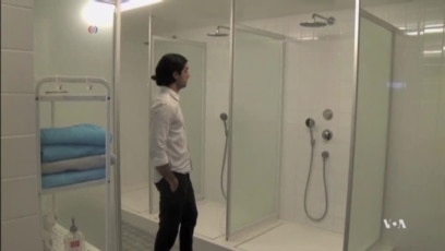 Space-Age Shower Saves Water, Money
