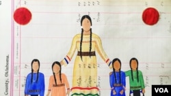Ledger painting by Comanche artist Wakeah Jhane.