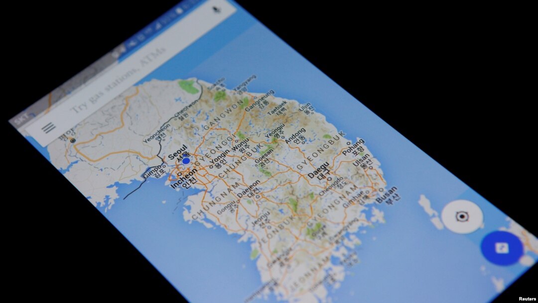 Google Maps application is displayed on a smartphone in Seoul, South Korea, in this photo illustration, Aug. 24, 2016.