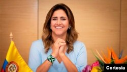 Aislada y asintomática permanece la primera dama de Colombia, María Julia Ruiz, luego de dar positivo para COVID-19. [Foto: Cortesía de presidencia de Colombia].