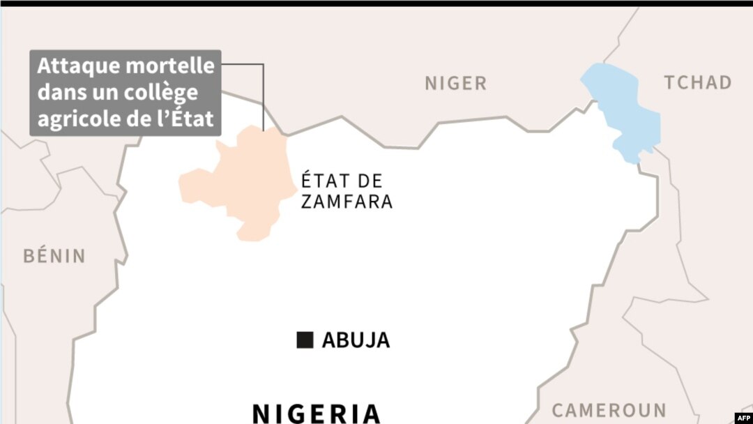 Ikarata ya Nijeriya yerekana reta ya Zamfara, mu buraruko bushira bushira uburengero bw'igihugu.