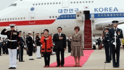 Aparato de uma visita ao estrangeiro do presidente da Coreia do Sul