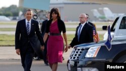 Predsednik Obama i prva dama Amerike Mišel Obama doputovali u Teksas