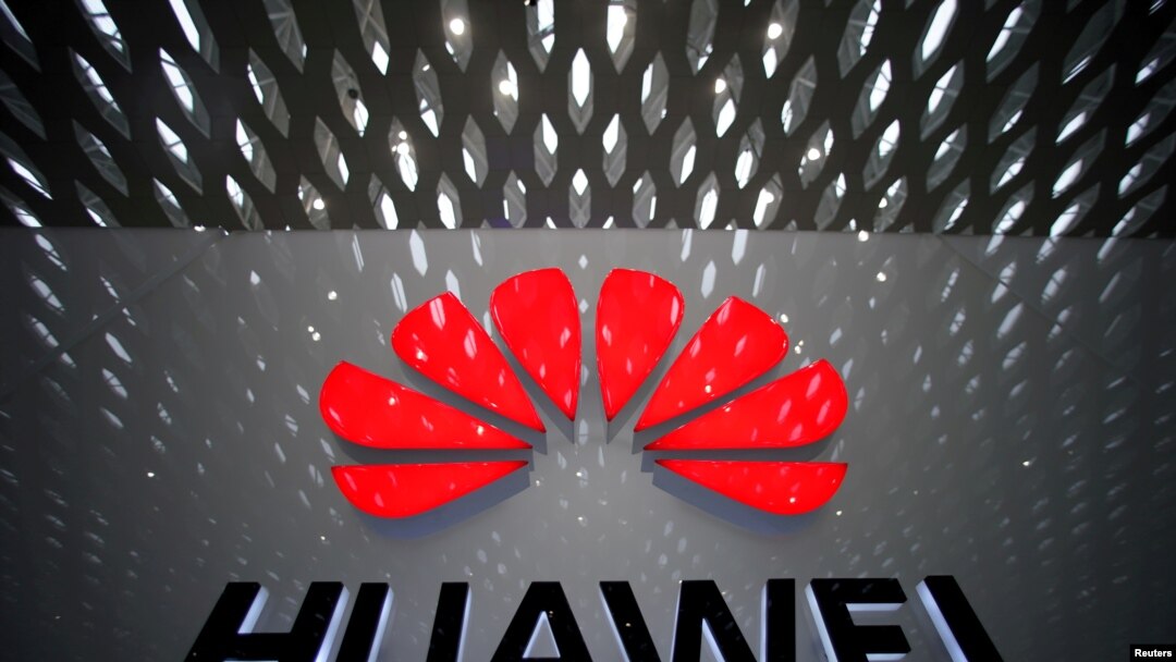 FILE - A Huawei company logo is pictured at Shenzhen International Airport in Shenzhen, Guangdong province, China, July 22, 2019.