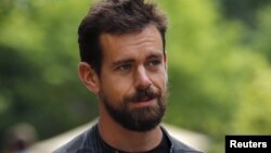 FILE - Jack Dorsey, newly-appointed CEO of Twitter and CEO of Square, is seen in a July 8, 2015, photo.