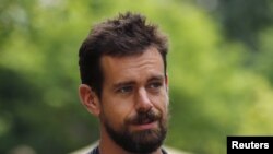 FILE - Jack Dorsey, newly-appointed CEO of Twitter and CEO of Square, is seen in a July 8, 2015, photo.