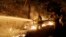 Fire crews battle a wildfire in Santa Rosa, California, Oct. 14, 2017.