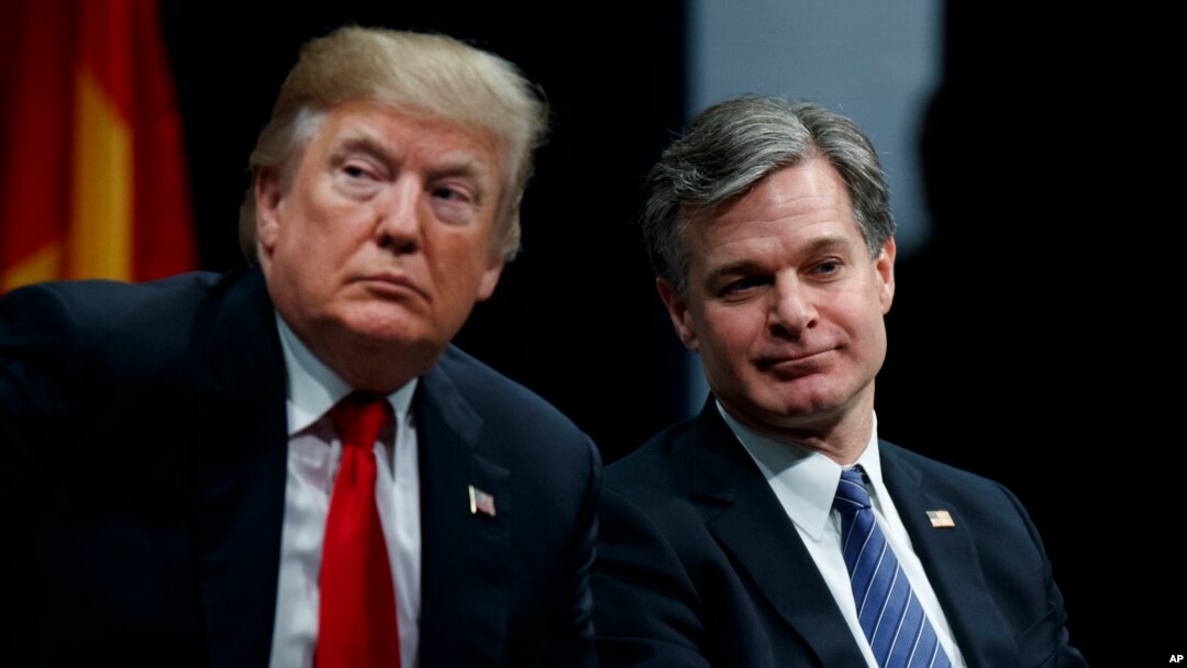 Predsednik SAD Donald Tramp i direktor FBI-aja Kristofer Rej