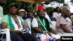 Le vice-président et candidat à la présidentielle, Joseph Nyuma Boakai, lors d'un rassemblement, à Monrovia, Liberia, le 7 octobre 2017.