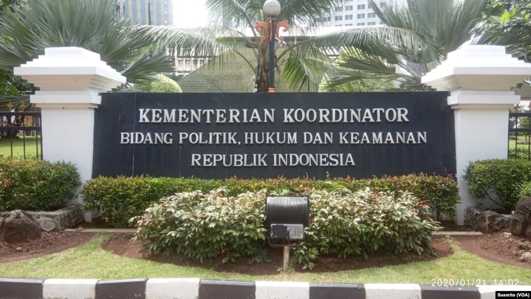 Kantor Kemenko Polhukam di Jakarta. (Foto: VOA/Sasmito)