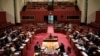 Situasi di dalam gedung parlemen Australia di Canberra, dalam sebuah rapat kerja yang digelar pada 4 Juli 2024. (Foto: Reuters/Tracey Nearmy)