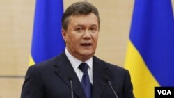 ປະທານາທິບໍດີ ຢູເຄຣນ ທ່ານ Viktor Yanukovych ຜູ້ທີ່ຖືກໄລ່ອອກຈາກຕຳແໜ່ງ 
