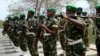 FILE - Burundian soldiers, part of the African Union troops, march at their base in Mogadishu, Somalia, on Jan. 24, 2011. The second phase of AU troop withdrawal from Somalia has started, the bloc said on Sept. 18, 2023.