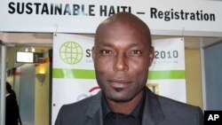 Haitian-born actor Jimmy Jean-Louis of the popular NBC series 'Heroes' at the 'Sustainable Haiti' conference in Miami, 18 Mar 2010