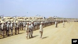 Saudi Press Agency file photo shows Saudi soldiers during visit by King Abdullah bin Abdul Aziz to Jizan Province, where Saudi forces have been battling the Yemeni militants along the frontier for four weeks, 2 Dec D2009