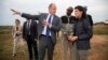 UN envoy for South Sudan David Shearer, left, briefs US Ambassador to the UN, Nikki Haley during a visit to the UN Protection of Civilians (PoC) site in Juba, South Sudan, Oct. 25, 2017.