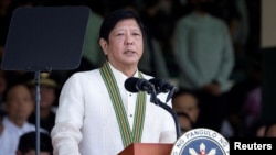 FILE - Philippines President Ferdinand "Bongbong" Marcos Jr. delivers a speech in Taguig, Philippines, March 22, 2023. 