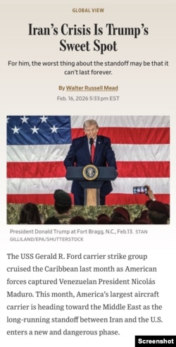 یادداشت والتر راسل مید در روزنامه وال استریت ژورنال