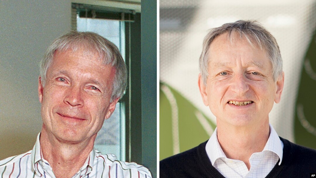 John Hopfield, wo muri kaminuza ya Princeton University na profeseri Geoffrey Hinton, wo muri kaminuza ya Toronto bahawe igihembo cy'ubugenge.