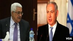 Presiden Palestina Mahmud Abbas (kiri) tak akan mengadakan pembicaraan lagi sampai Israel menghentikan pembangunan permukiman di Tepi Barat.