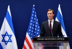 FILE - U.S. presidential adviser Jared Kushner speaks after a meeting with Israeli Prime Minister Benjamin Netanyahu in Jerusalem, Aug. 30, 2020, as part of U.S. efforts to promote Israel's broader recognition in the Arab world.
