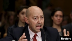 Retired Navy Adm. James Stavridis, former NATO Supreme Allied Commander, testifies on Capitol Hill in Washington, March 26, 2015.