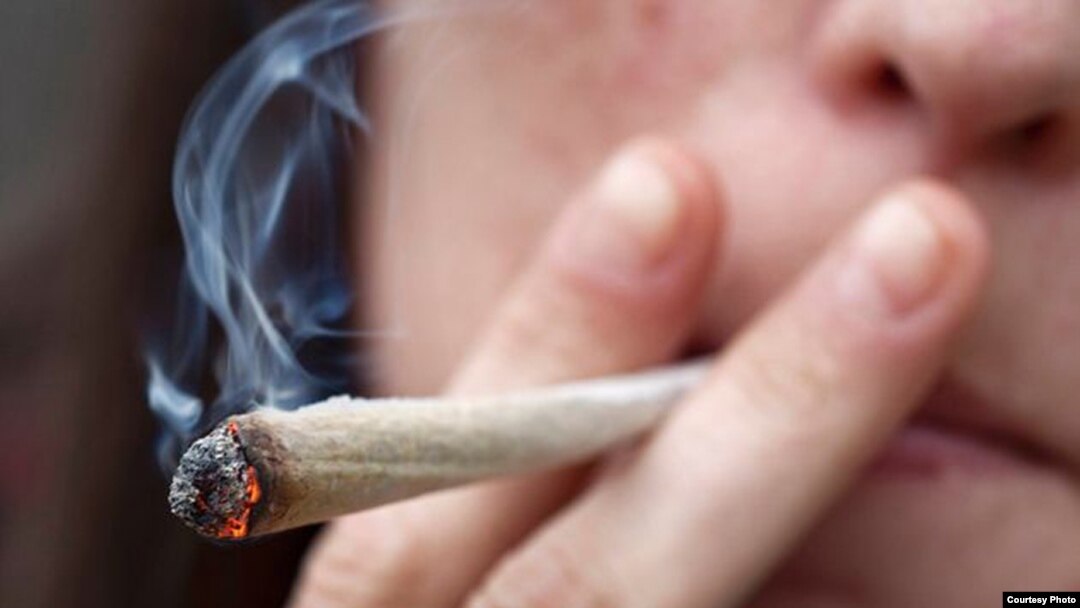 Rokok ganja atau mariyuana, yang mulai dilegalkan di beberapa negara bagian Amerika Serikat.