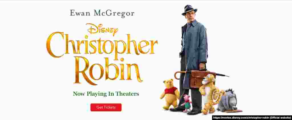 美国新影片《挚友维尼》（Christopher Robin）的电影广告。这部广受欢迎的电影将无法在中国上映。美国媒体《好莱坞报道&gt;（Hollywood Reporter）说，改编自迪士尼经典动画《小熊维尼》的真人版电影《挚友维尼》在中国没拿到放映许可，而提供这一消息的人士认为，这很可能是中国当局担心维尼的形象引发对习近平的联想。&nbsp;​