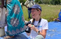 Claire Nevill, spokeswoman of the World Food Program in Zimbabwe, says the U.N. agency is helping more than half a million urbanites to become food secure in the wake of the COVID-19 lockdowns and Zimbabwe’s moribund economy. (Columbus Mavhunga/VOA)