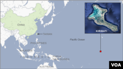 Lokasi Kepulauan Kiribati di Samudra Pasifik (foto: ilustrasi). 