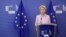 Predsjednica Evropske komisije Ursula von der Leyen na konferenciji za novinare u Briselu. (Foto: REUTERS/Johanna Geron)