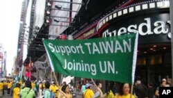 支援台湾入联的民众