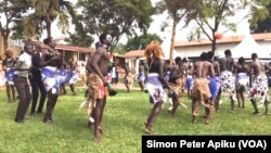 Dance troupes from South Sudan’s regions of Bahr el Ghazal, Upper Nile and Equatoria participate in the Cultural Gala at St. Lawrence University in Kampala that the South Sudanese Students' Union organized to foster peaceful coexistence among South Sudanese students.