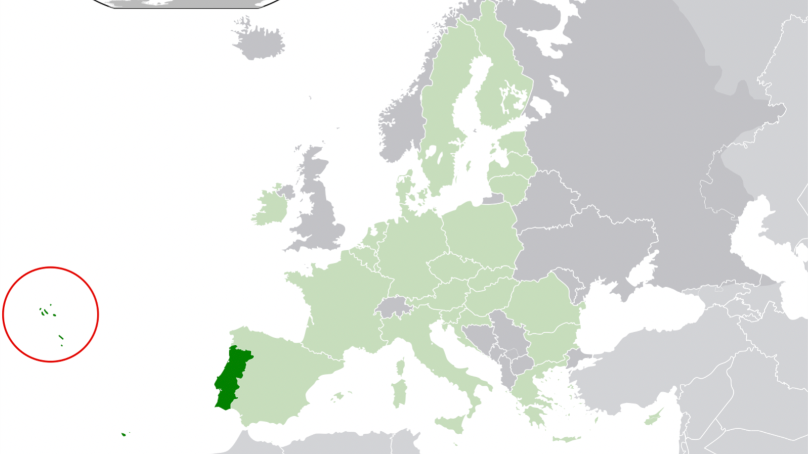 The Azores are located in the Atlantic Ocean about 1,290 kilometers (800 miles) from Portugal.