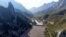 This aerial view shows waste stuck at the dam on the Neretva river caused by landslides, torrential rain and flash floods in Grabovica, Bosnia, Oct. 13, 2024.