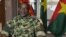 FILE - General Gilbert Diendere sits at the presidential palace in Ouagadougou, Sept. 17, 2015. Soldiers were arrested for plotting to free Diendere from prison.