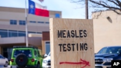 The Seminole Hospital District offers measles testing in Seminole, Texas, Feb. 21, 2025. 