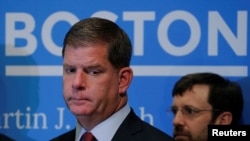 Wali Kota Boston Marty Walsh dalam konferensi pers di Massachusetts, 31 Mei 2017. (Foto: Reuters)